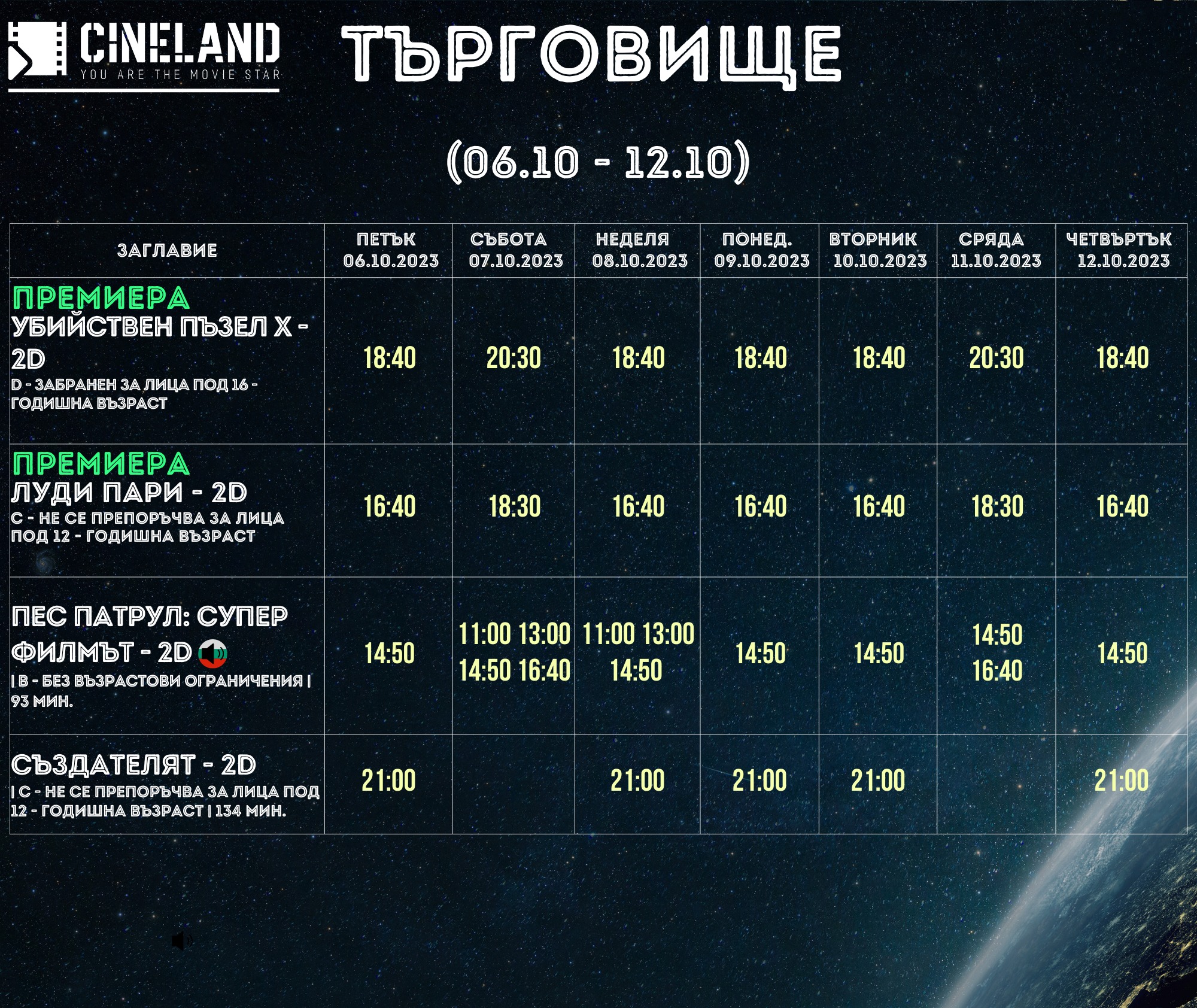 CineLand Cinemagic:      06-12.10.2023